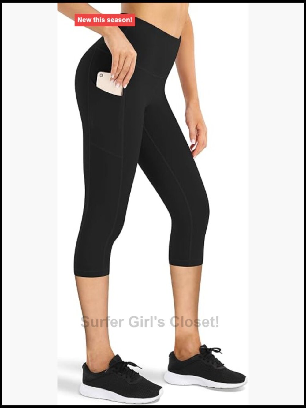 High Waist Yoga Pants with Pockets Tummy Control Workout Leggings Non